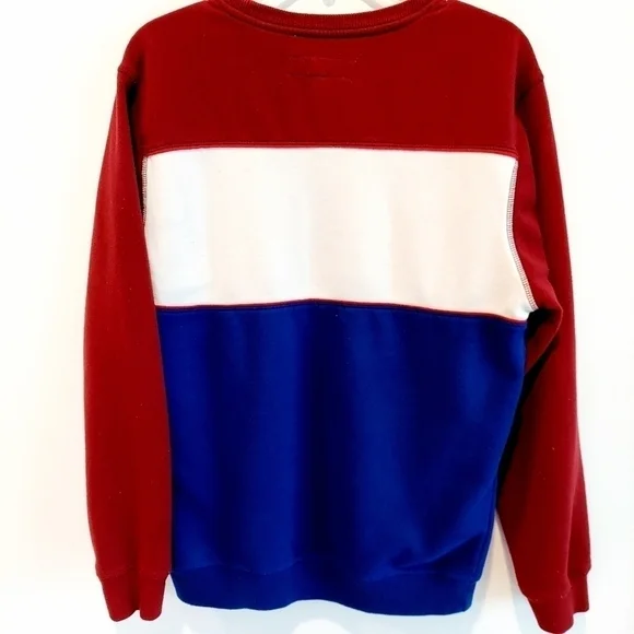 Levi’s Colorblock Sweatshirt Retro Red/Navy Medium - Picture 6 of 10